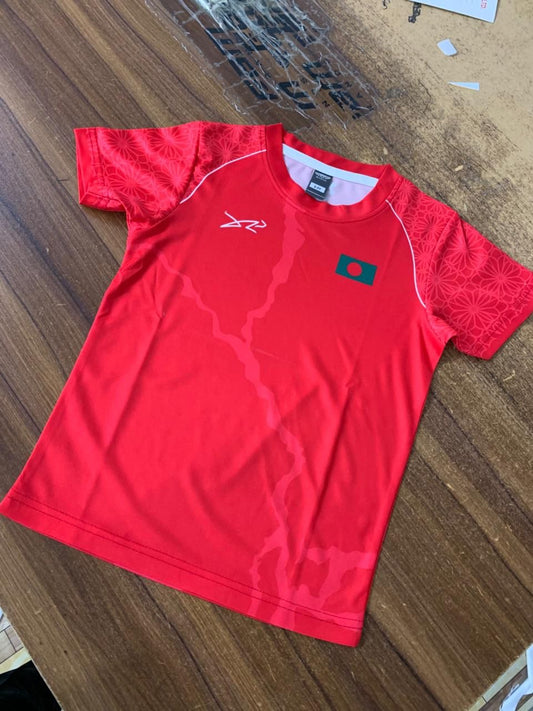 BANGLADESH FOOTBALL WHITE FULL BODY PRINT PREMIUM QUALITY KIDS JERSEY