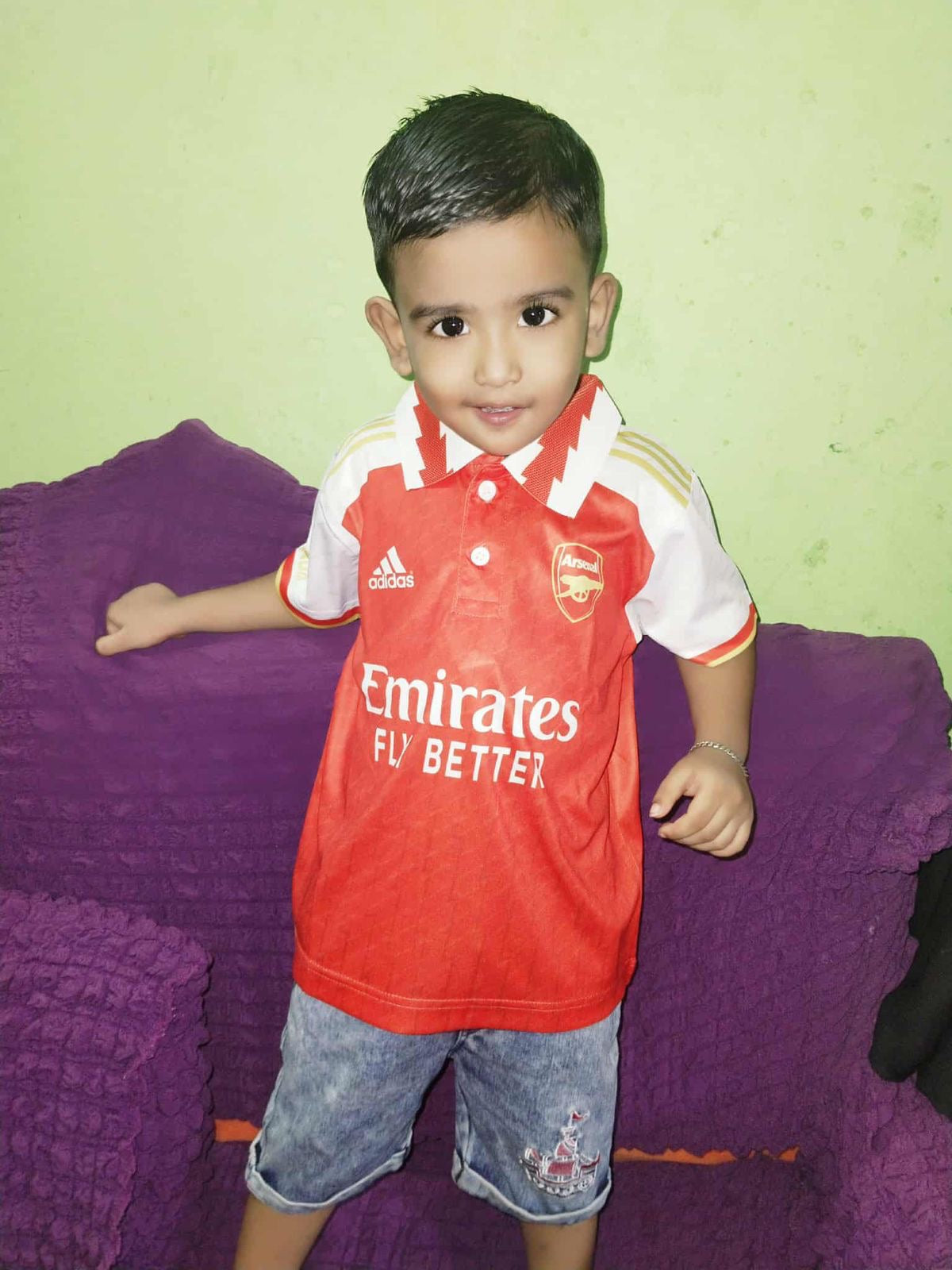 ARSENAL FULL BODY SUBLIMATION PRINT KIDS POLO JERSEY
