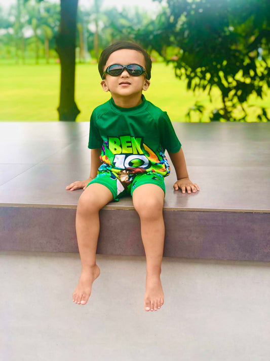BEN10 BOYS SWIMMINGSUIT WITH CAP
