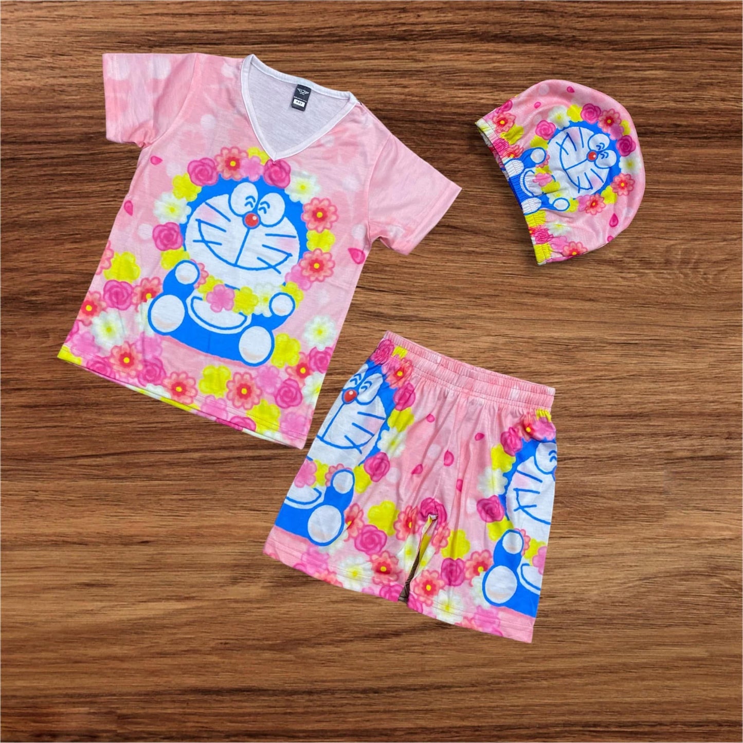 DORIMON KIDS TOP BOTTOM SET WITH CAP (COTTON MATERIAL 1Y TO 12Y)