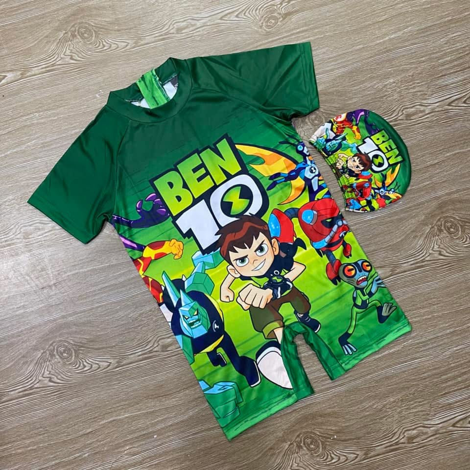 BEN10 BOYS SWIMMINGSUIT WITH CAP