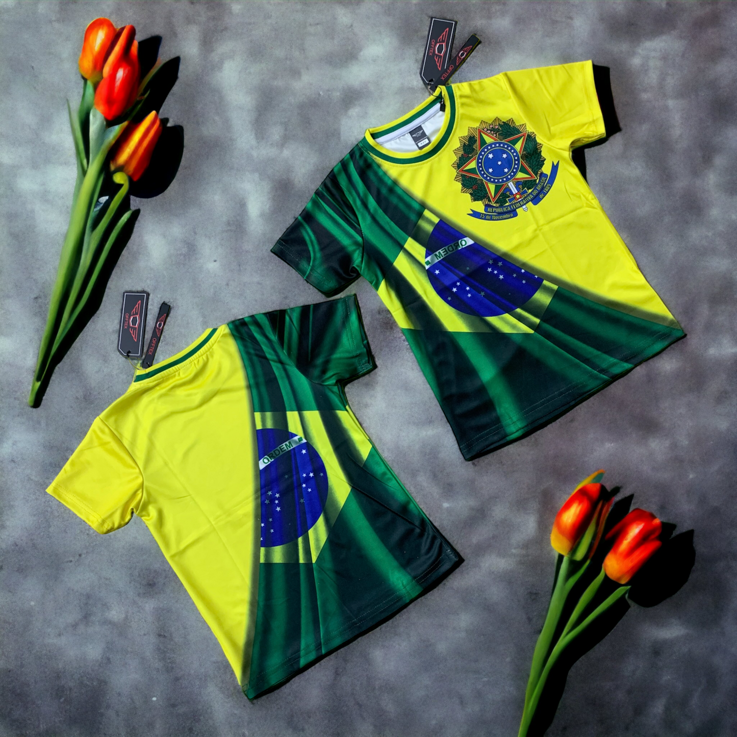 FULL BODY SUBLIMATION PRINT KIDS BRAZIL FAN JERSEY