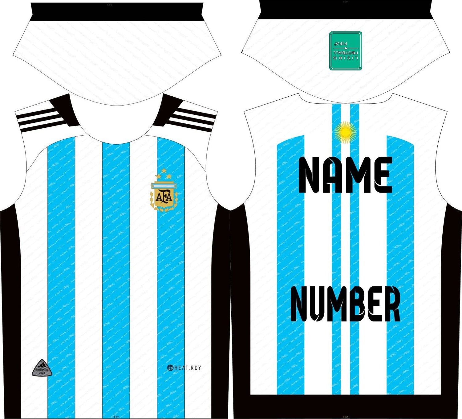 নাম নাম্বার সহ কাস্টমাইজ জার্সি