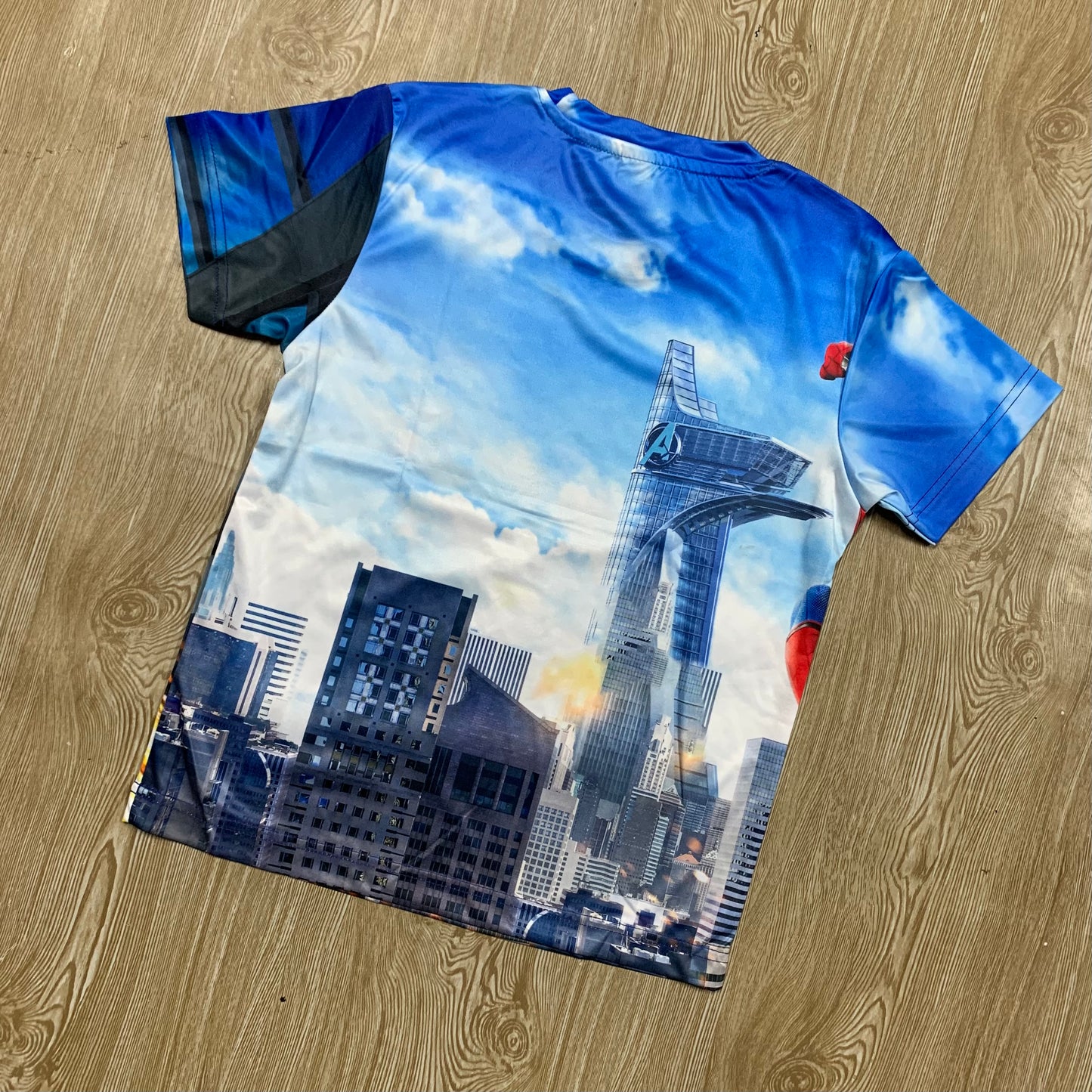 প্রিমিয়াম কোয়ালিটি স্পাইডার ম্যান  ফুল বডি প্রিন্ট বেবি টি-শার্ট (১ বছর থেকে ৯ বছর)