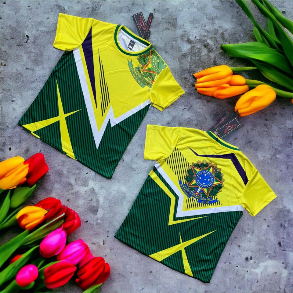 FULL BODY SUBLIMATION PRINT KIDS BRAZIL FAN JERSEY