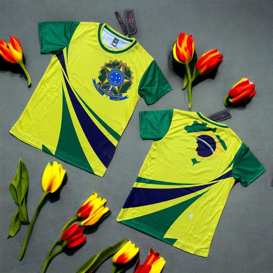 FULL BODY SUBLIMATION PRINT KIDS BRAZIL FAN JERSEY