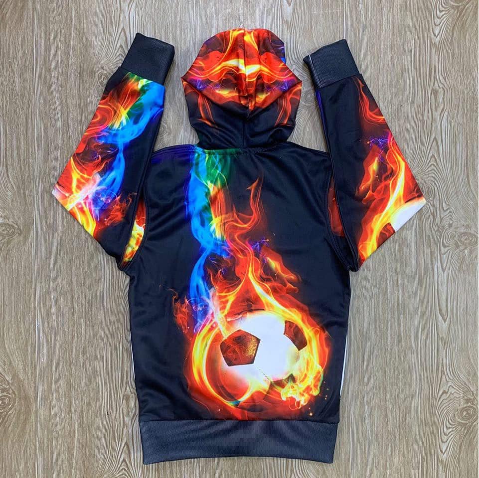 FIRE FOOTBALL KIDS HODDY ( 2  TO 11 YEARS)
