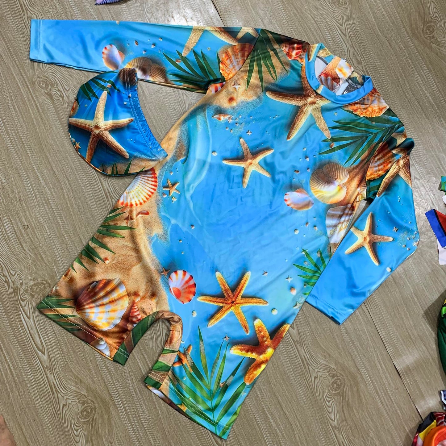 SEA BEACH FULL SLEEVE SWIMMING SUIT WITH CAP ( 2Y TO 14Y)