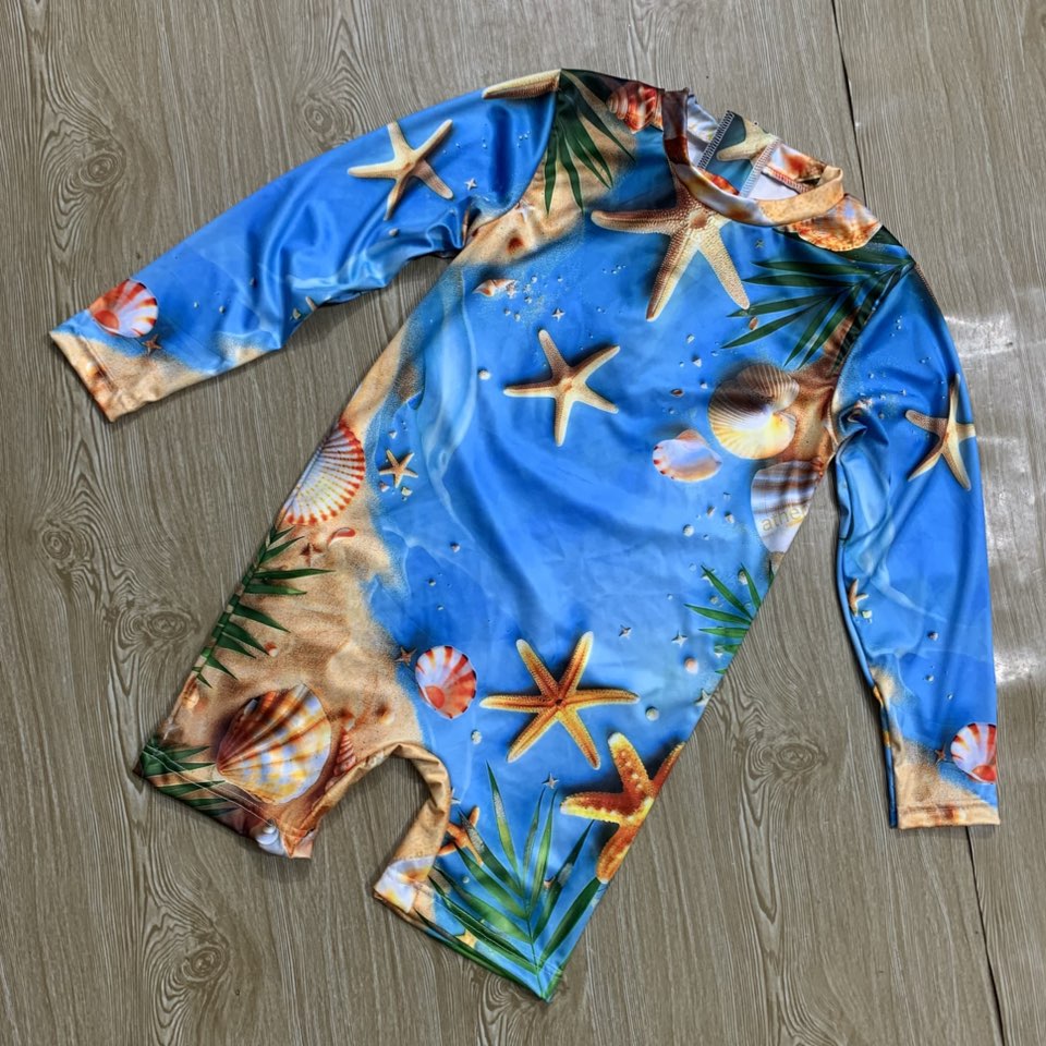 SEA BEACH FULL SLEEVE SWIMMING SUIT WITH CAP ( 2Y TO 14Y)