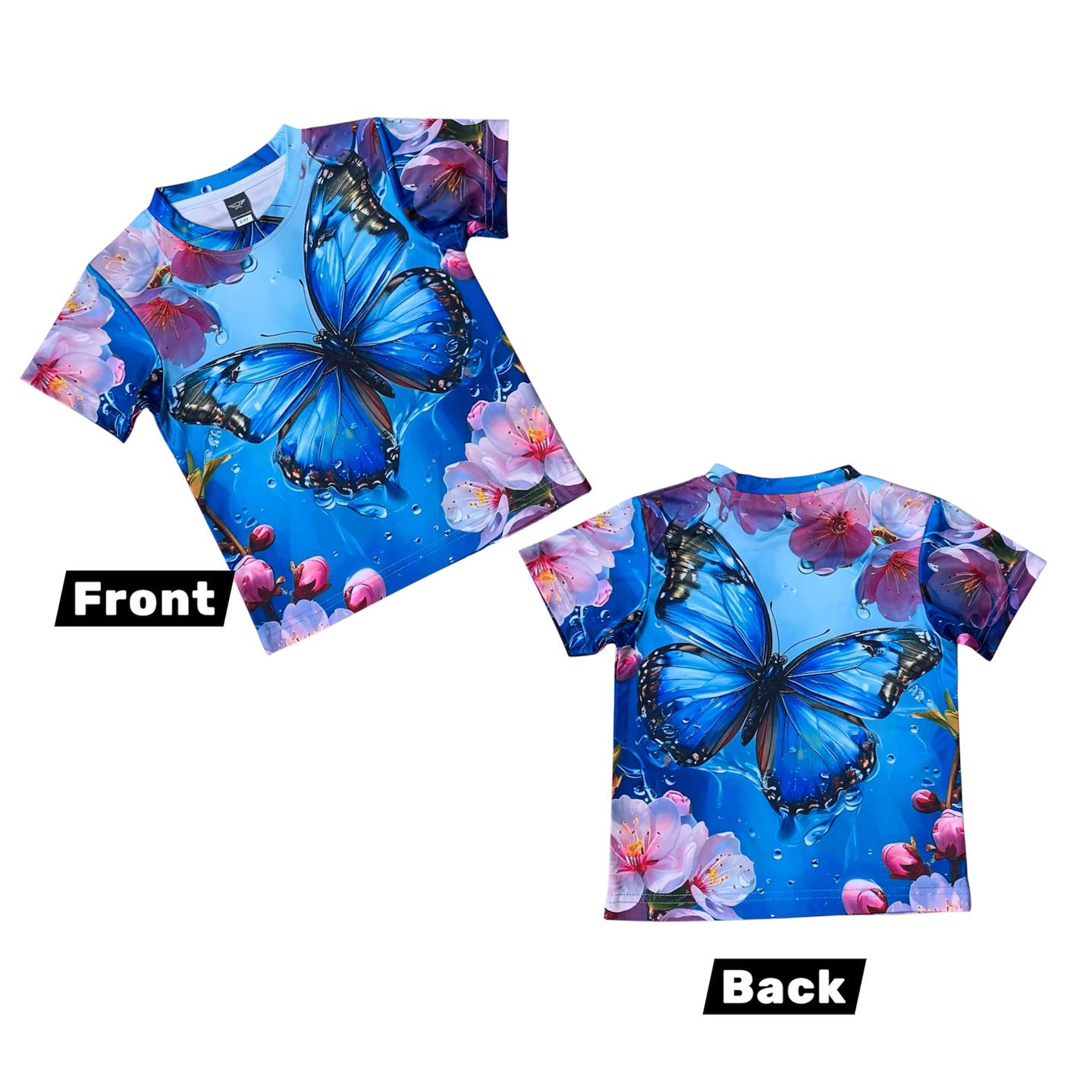 BUTTERFLY FULL BODY PRINT KIDS T-SHIRT ( LIFE TIME COLOR GUARANTEE)