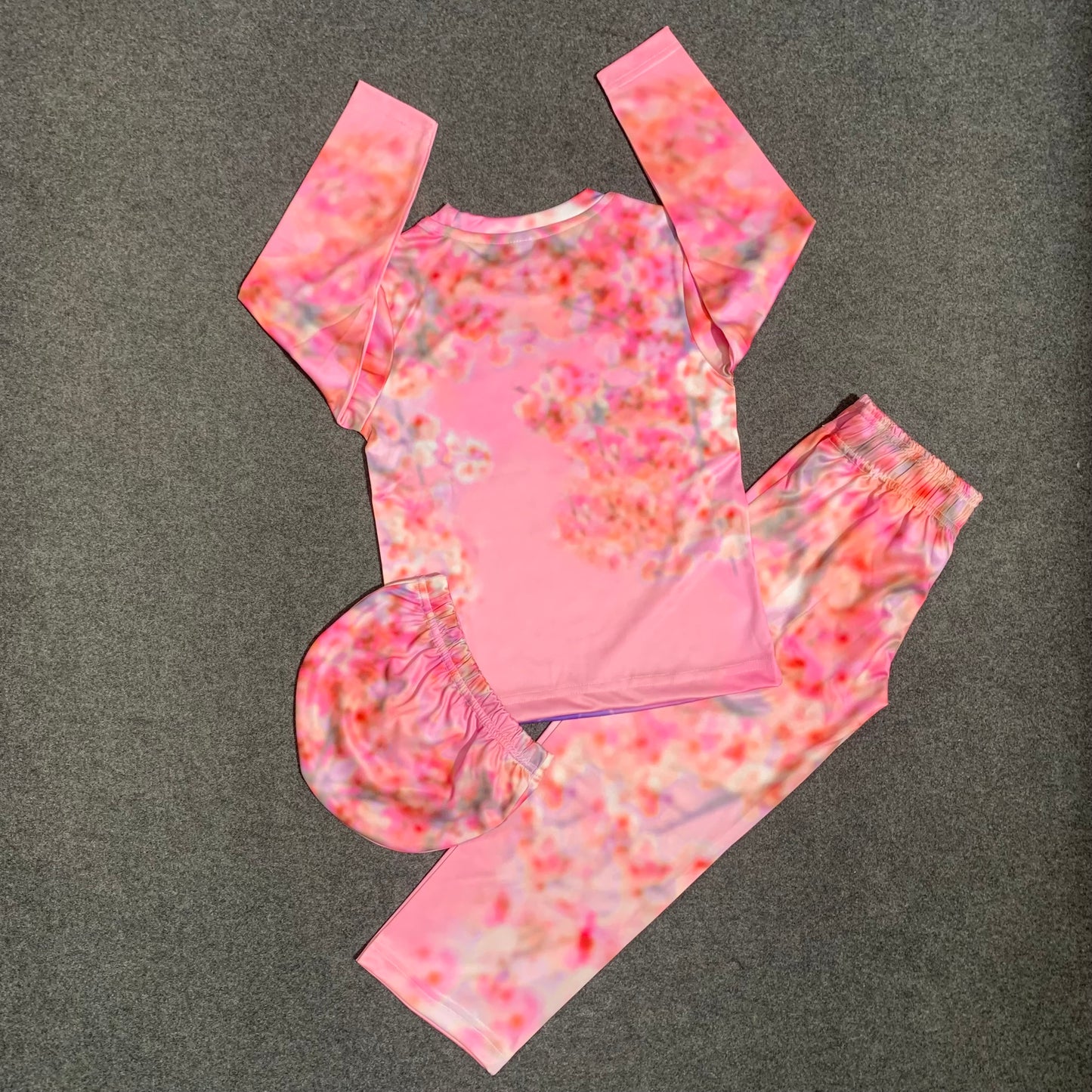 Elsa Print Full Sleeve T-Shirt Long Pant & Cap Set for Swimming wear & Regular Use