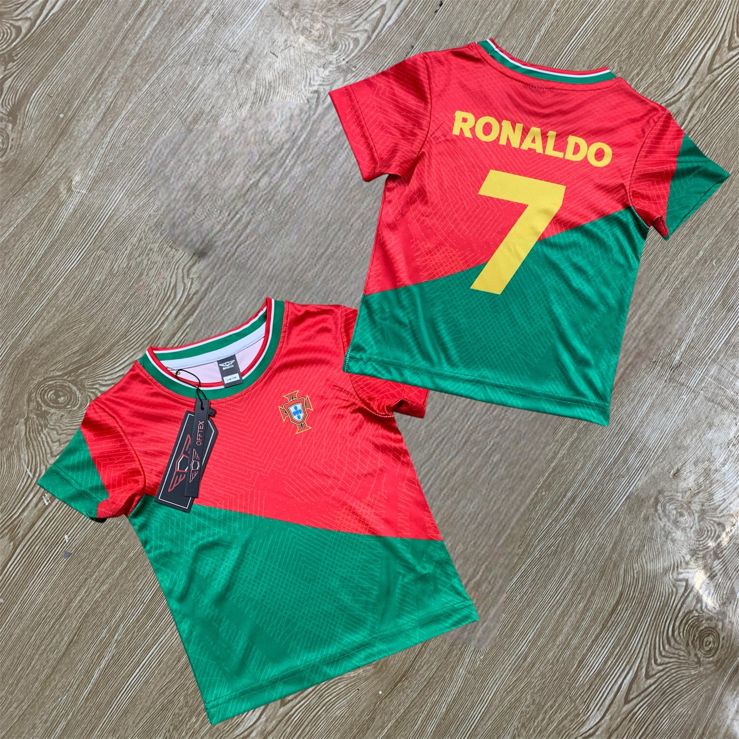 PORTUGAL FULL BODY PRINT PREMIUM QUALITY RED GREEN KIDS JERSEY 03