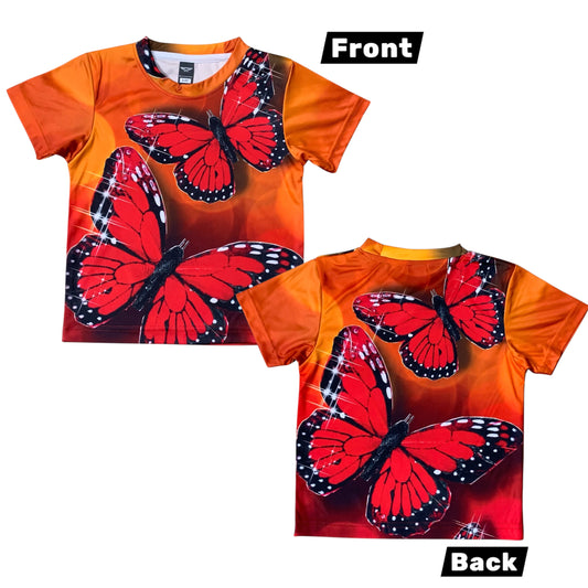 FULL BODY PRINT KIDS TO ADULT 3D PRINT T-SHIRT ( LIFE TIME COLOR GUARANTEE)
