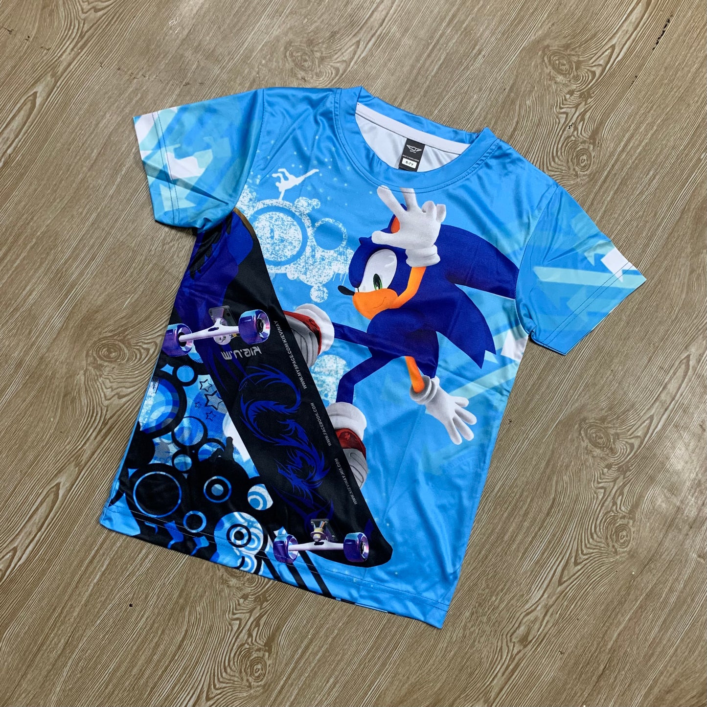 প্রিমিয়াম কোয়ালিটি সনিক ফুল বডি প্রিন্ট বেবি টি-শার্ট (১ বছর থেকে ৯ বছর)