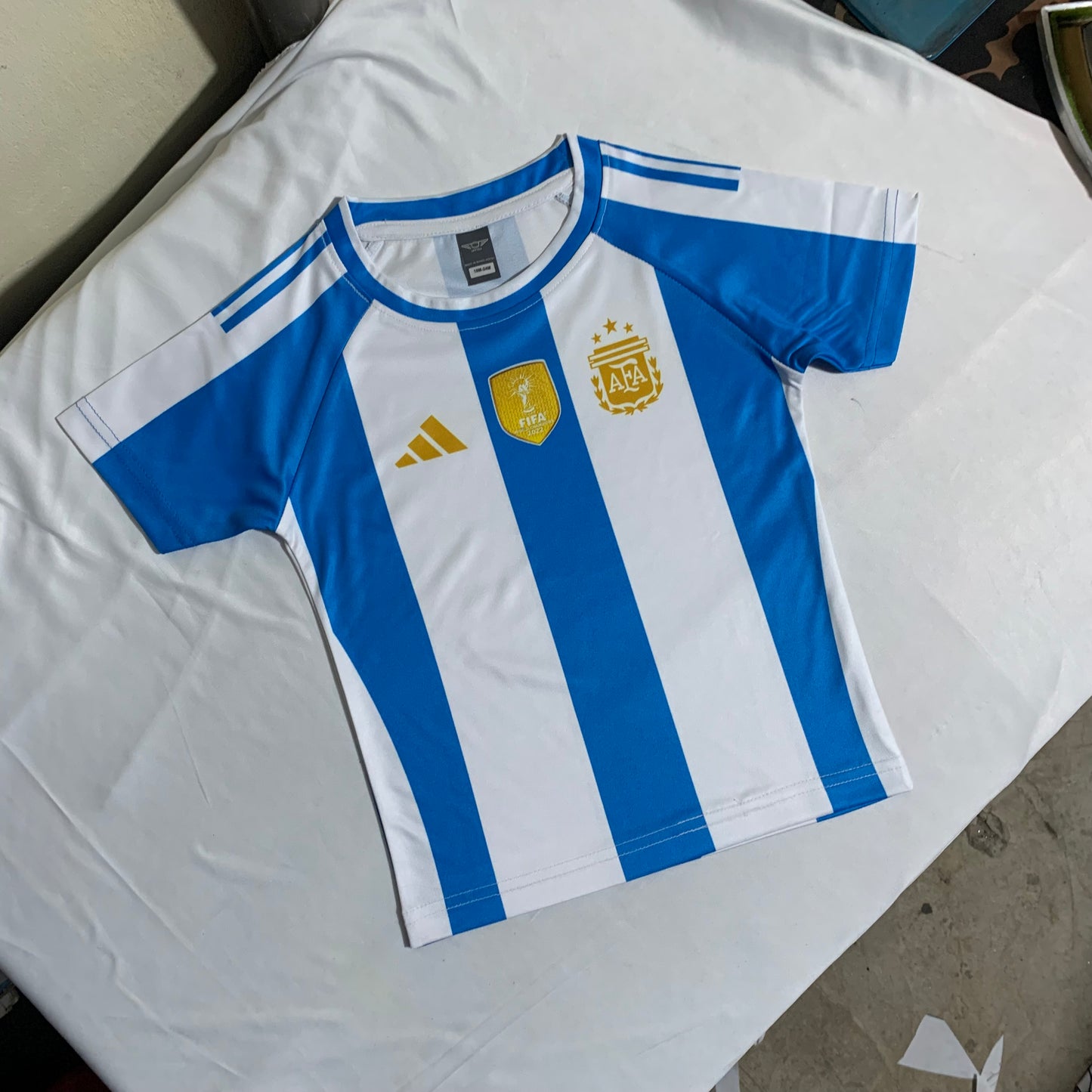 ARGENTINA HOME FULL BODY SUBLIMATION PRINT KIDS JERSEY