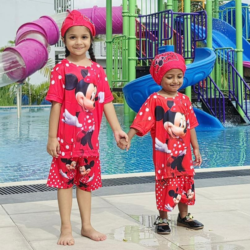 MICKY MOUSE KIDS TOP BOTTOM SET WITH CAP (COTTON MATERIAL-1Y TO 10Y)