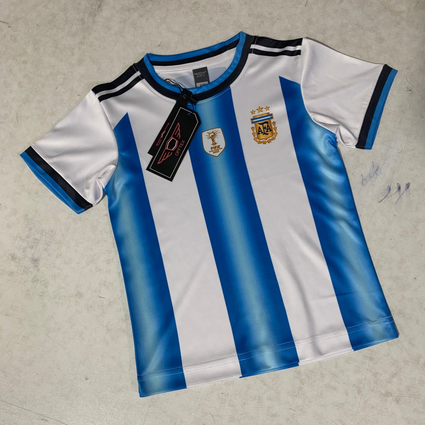ARGENTINA WORLD CUP 2026 FULL BODY PRINT PREMIUM QUALITY KIDS JERSEY