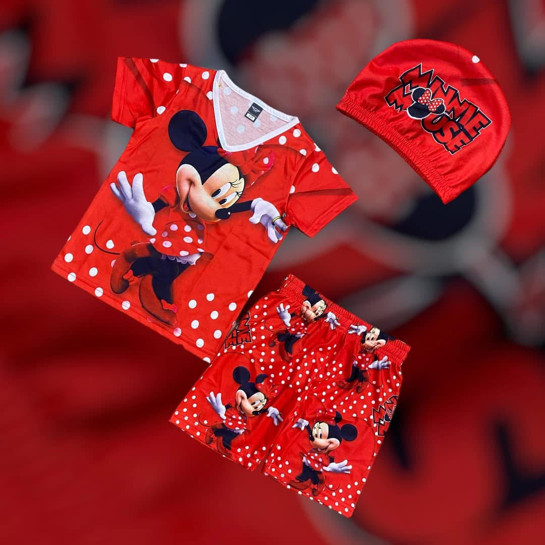 MICKY MOUSE KIDS TOP BOTTOM SET WITH CAP (COTTON MATERIAL-1Y TO 10Y)