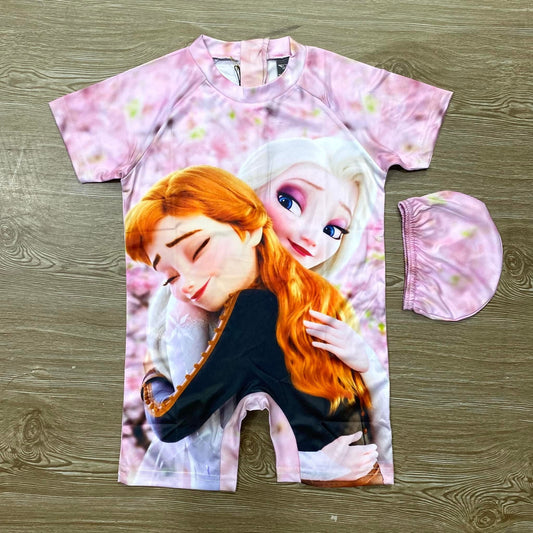 ELSA GIRLS SWIMMINGSUIT WITH CAP