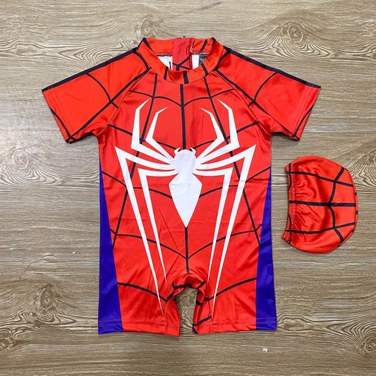 SPIDERMAN KIDS SWIMMINGSUIT WITH CAP
